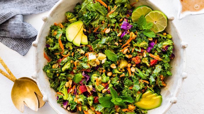 Cruciferous Chopped Salad with Peanut Dressing – Rusty Hinges Ranch