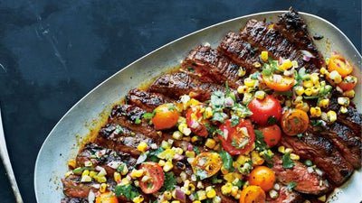 Grilled London Broil with Corn Salsa