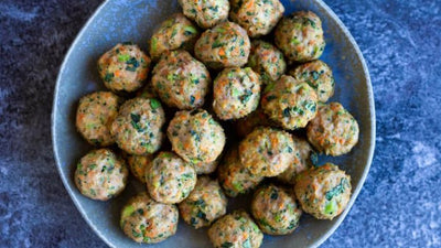 Loaded Veggie Turkey Meatballs