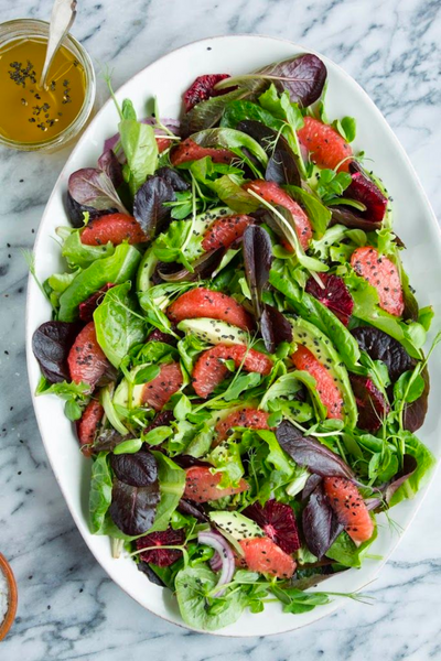 Green salad with Grapefruit & Avocado