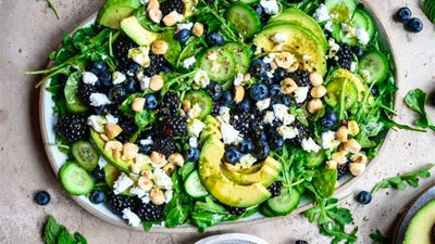 Fresh Blackberry, Blueberry and Avocado Salad