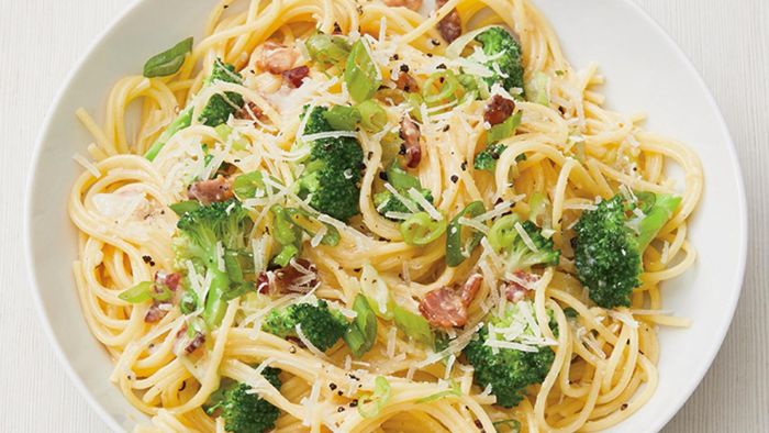 Tay's Spaghetti Carbonara with Broccoli Recipe – Rusty Hinges Ranch