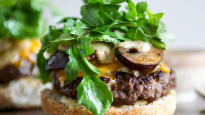 Farm Fresh Arugula & Mushroom Burgers