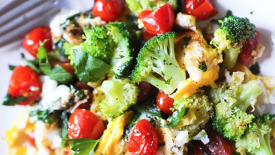 Garden Egg Scramble with Broccoli and Tomatoes