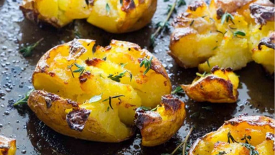 Garlic & Herb Smashed Potatoes