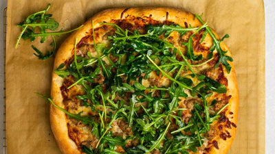 Ground Pork and Arugula Pizza