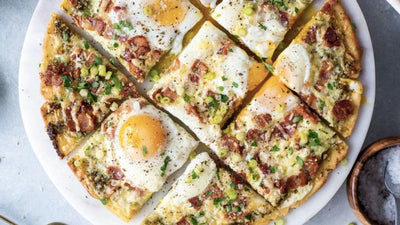 Pesto Bacon Breakfast Pizza