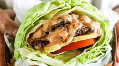 Protein-Style Burger in Lettuce Wrap