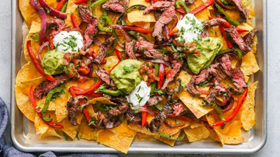 Sheet Pan Steak Nachos