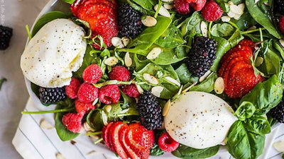 Strawberry, Spinach & Burrata Salad