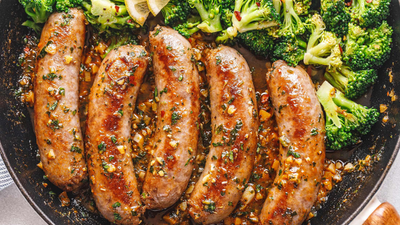 Garlic Butter Sausage & Broccoli