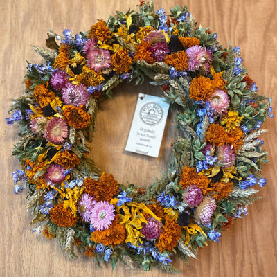 Organic Dried Flower Wreath