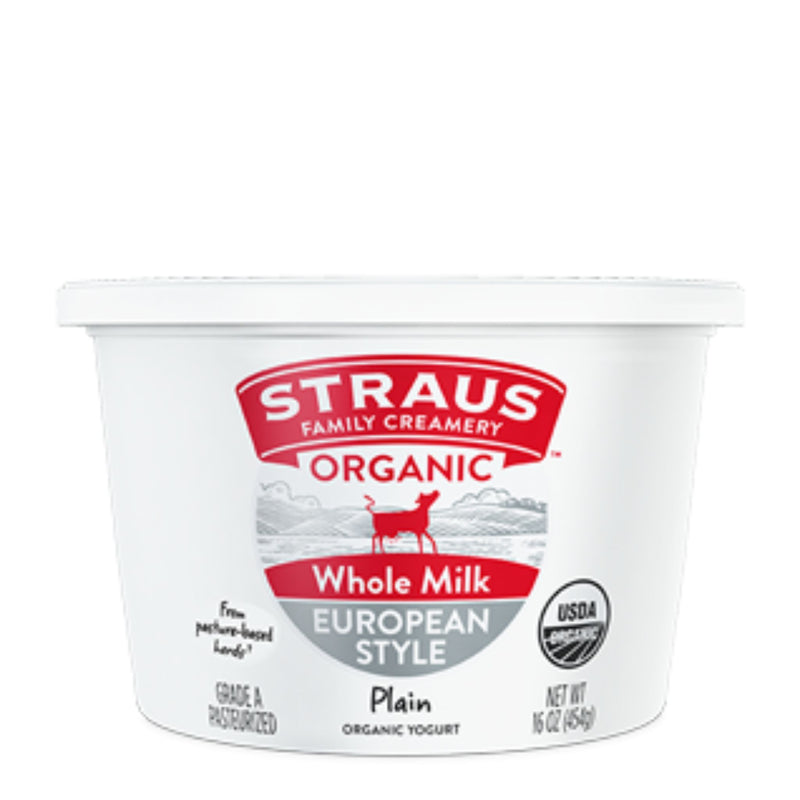 Organic Whole Plain European Style Yogurt, 16oz