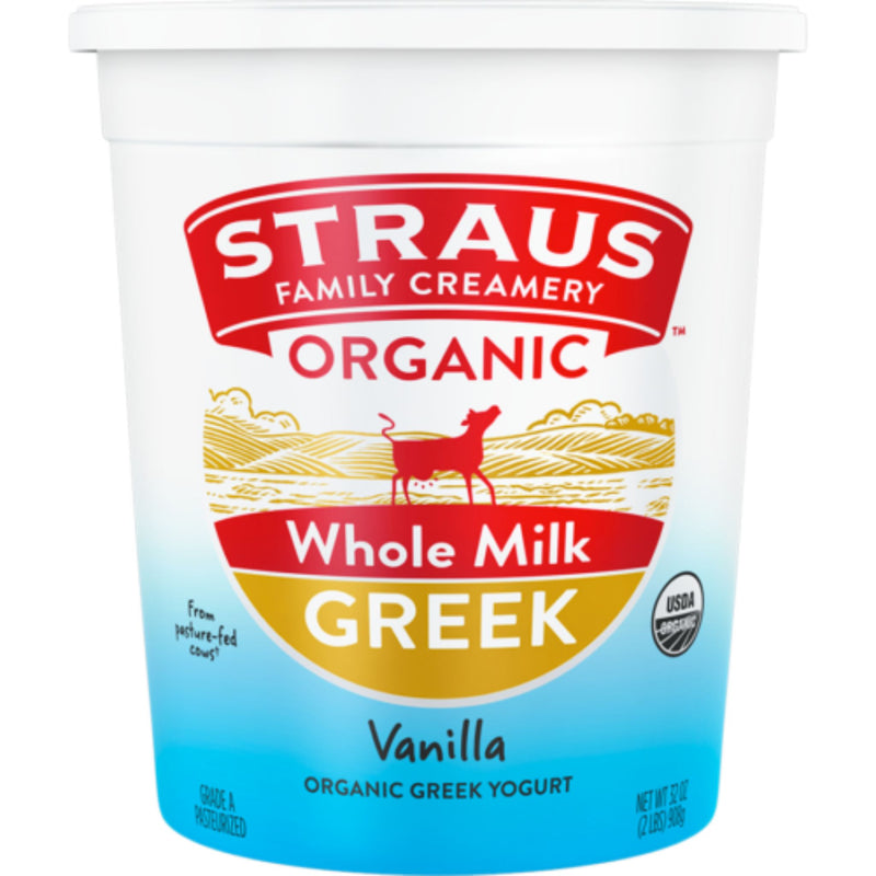 Organic Whole Vanilla Greek Yogurt 32 oz.