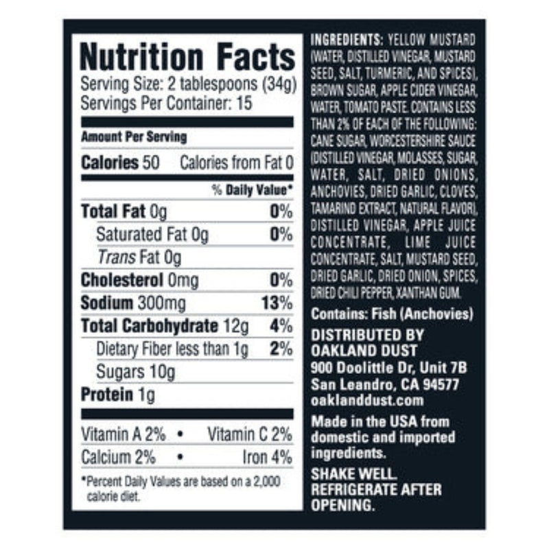 Oakland Gold Mustard BBQ Sauce