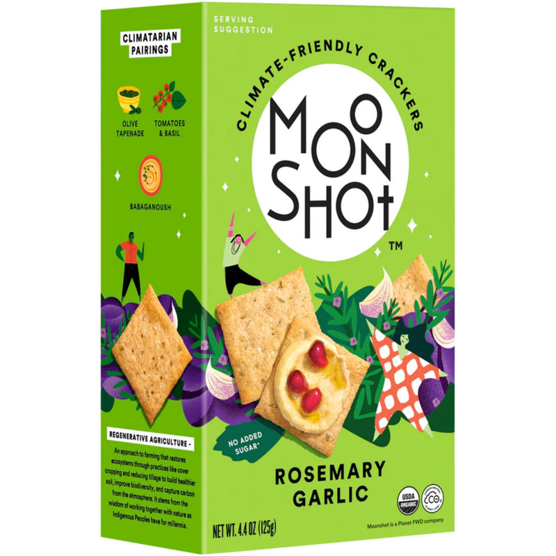 Organic Rosemary Garlic Climate-Friendly Crackers