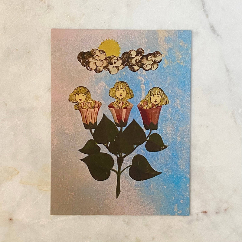 "Three of Cups" Postcard